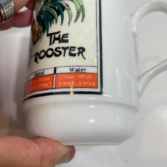 Ceramic Zodiac Rooster Tea Mug With Lid & Infuser - Picture 6 of 11